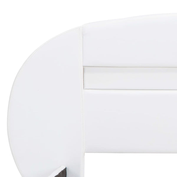 vidaXL Cadre de lit avec LED Blanc Similicuir 100x200 cm