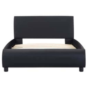 vidaXL LED Bed Frame Black Faux Leather 100x200 cm