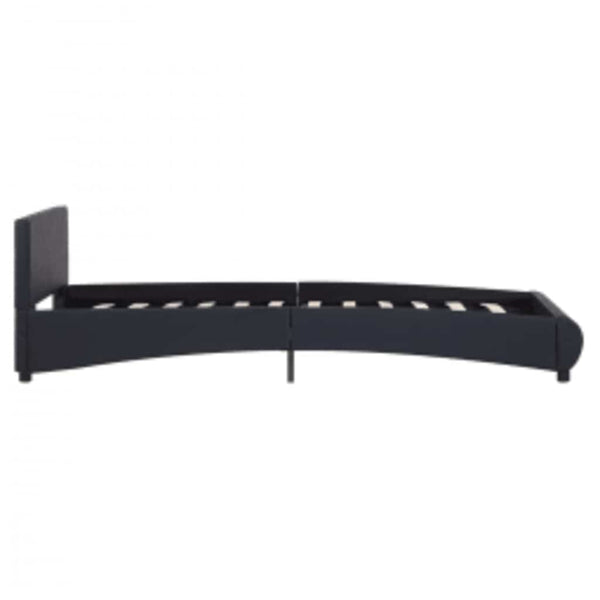 Bettgestell mit LED Schwarz Kunstleder 100x200 cm