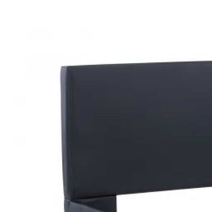 Bettgestell mit LED Schwarz Kunstleder 100x200 cm