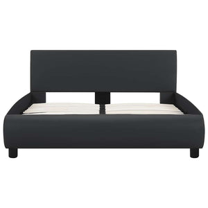 Bett mit LED-Beleuchtung ohne Matratze Schwarz 120x200 cm