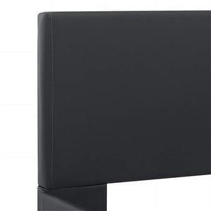 Bett mit LED-Beleuchtung ohne Matratze Schwarz 120x200 cm