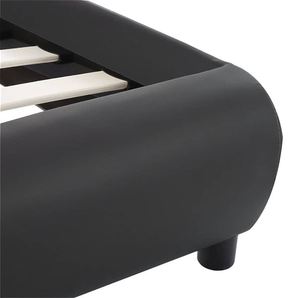 Bett mit LED-Beleuchtung ohne Matratze Schwarz 120x200 cm