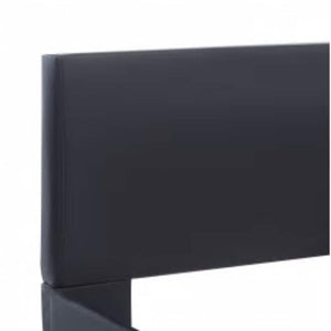 Bettgestell mit LED Schwarz Kunstleder 140×200 cm