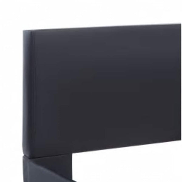 Bettgestell mit LED Schwarz Kunstleder 140×200 cm