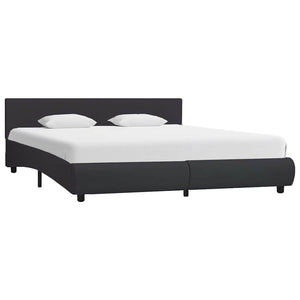 vidaXL Cadre de lit avec LED Noir Similicuir 160 x 200 cm