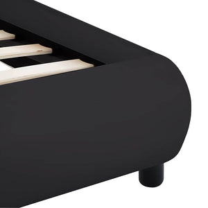 vidaXL Cadre de lit avec LED Noir Similicuir 160 x 200 cm
