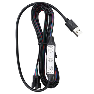 Bettgestell mit LED Schwarz Kunstleder 160 x 200 cm