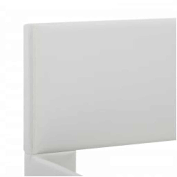 vidaXL Cadre de lit avec LED Blanc Similicuir 100x200 cm