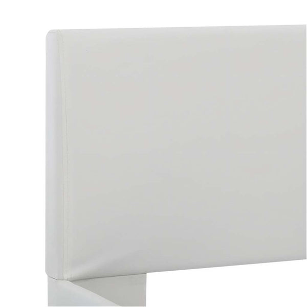 Bettgestell mit LED Weiß Kunstleder 160×200 cm