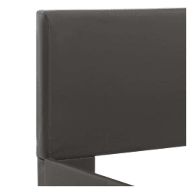 vidaXL Cadre de lit avec LED Gris Similicuir 90×200 cm