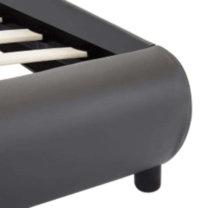 vidaXL LED Bed Frame Grey Faux Leather 100x200 cm