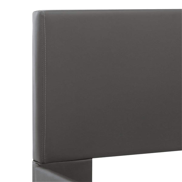 Bettgestell mit LED Grau Kunstleder 120×200 cm