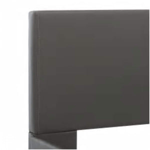 vidaXL Cadre de lit avec LED Gris Similicuir 140x200 cm