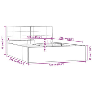 Stauraumbett Hydraulisch Schwarz Kunstleder 120×200 cm