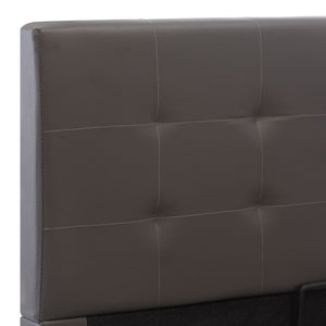 vidaXL Lit coffre hydraulique Gris similicuir 160×200cm