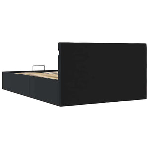 Bett mit Bettkasten Hydraulisch LED Kunstleder 120x200 cm
