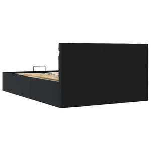 Bett mit Bettkasten Hydraulisch LED Kunstleder 140x200 cm