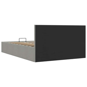 vidaXL Lit coffre hydraulique gris clair tissu 120 x 200 cm