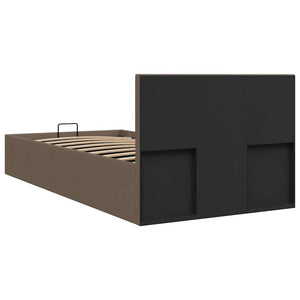 Stauraumbett Hydraulisch Taupe Stoff 100×200 cm