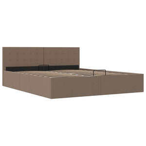Stauraumbett Hydraulisch Taupe Stoff 160×200 cm