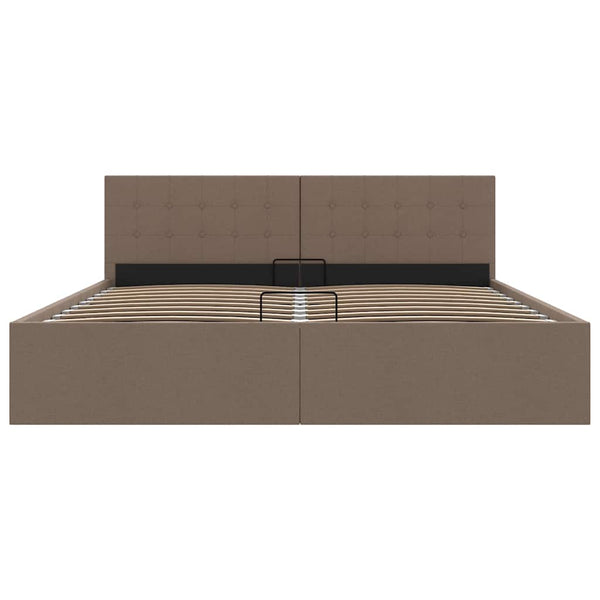 Stauraumbett Hydraulisch Taupe Stoff 160×200 cm