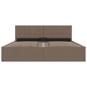 Stauraumbett Hydraulisch Taupe Stoff 160×200 cm
