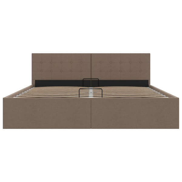 Stauraumbett Hydraulisch Taupe Stoff 180×200 cm