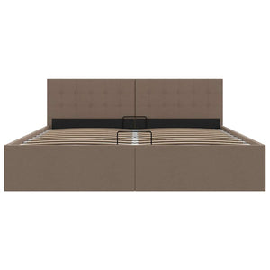 Stauraumbett Hydraulisch Taupe Stoff 180×200 cm
