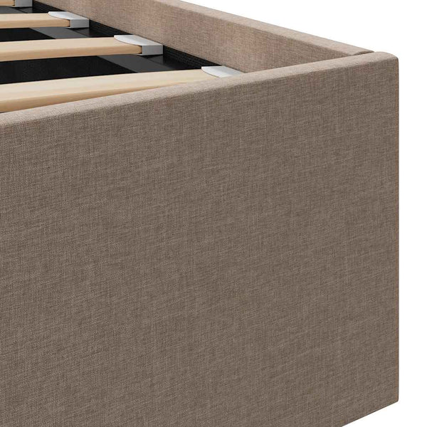 Stauraumbett Hydraulisch Taupe Stoff 180×200 cm