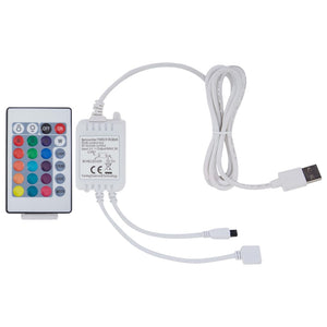 Bettgestell mit LED Grau Kunstleder 100 x 200 cm