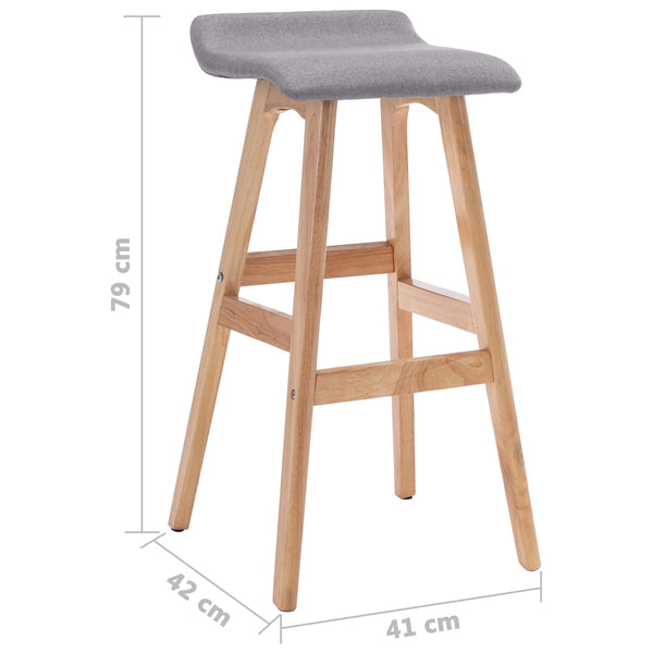 Barhocker Hellgrau Stoff