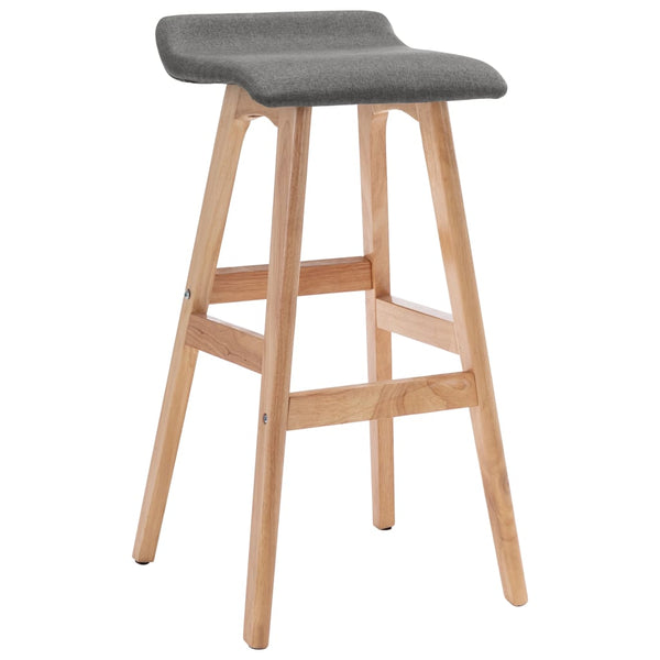 vidaXL Bar Stools 2 pcs. Dark Grey Fabric