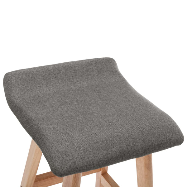 vidaXL Bar Stools 2 pcs. Dark Grey Fabric