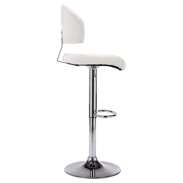 vidaXL Tabouret de bar Blanc Similicuir