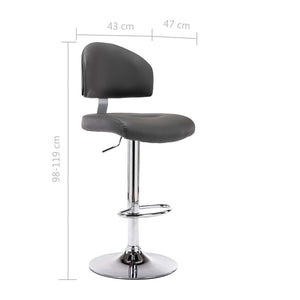 Barhocker Grau Kunstleder