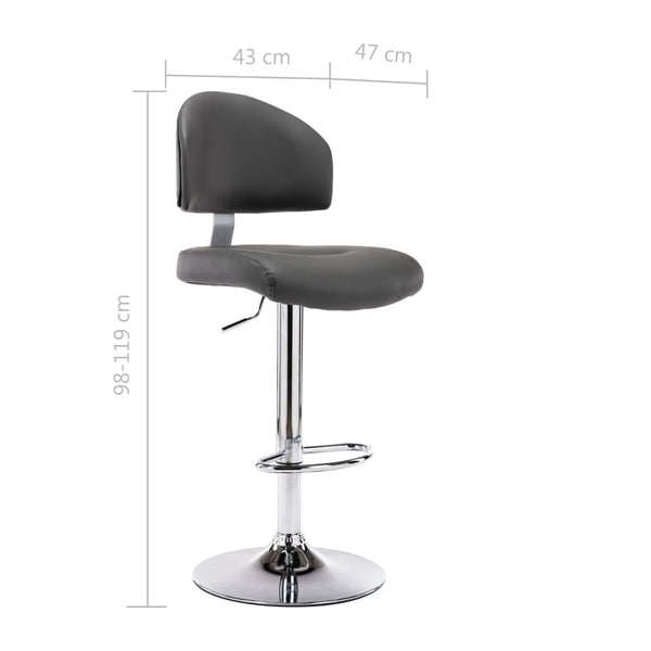 Barhocker Grau Kunstleder