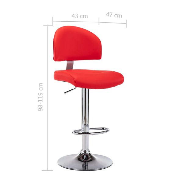 Barhocker Rot Kunstleder