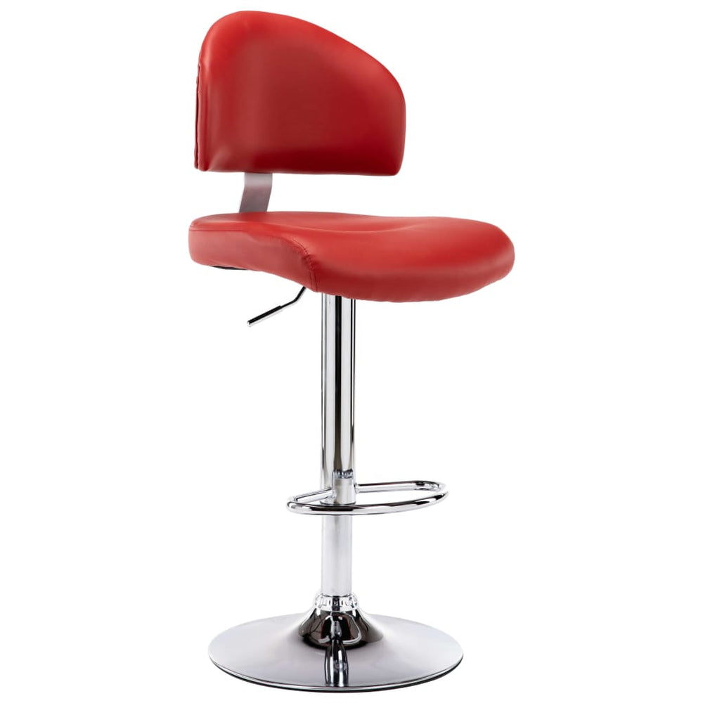 vidaXL Bar Stool Wine Red Faux Leather