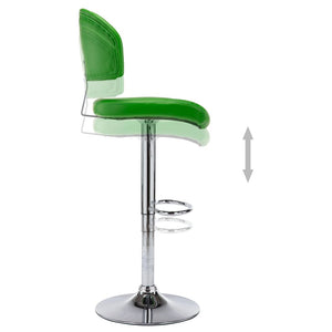 vidaXL Bar Stool Green Faux Leather