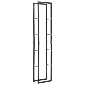 Brennholzregal Schwarz 40×25×200 cm Stahl