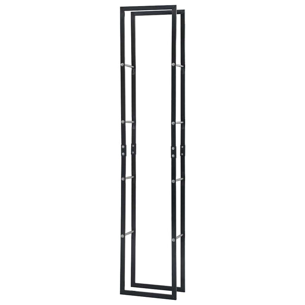 Brennholzregal Schwarz 40×25×200 cm Stahl
