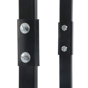 Brennholzregal Schwarz 40×25×200 cm Stahl