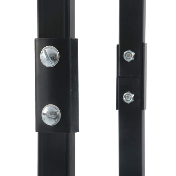 Brennholzregal Schwarz 40×25×200 cm Stahl