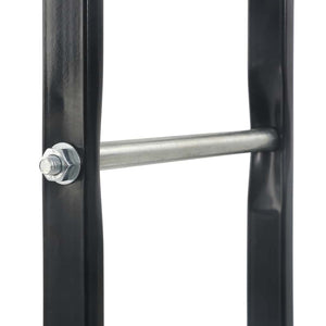 Brennholzregal Schwarz 40×25×200 cm Stahl