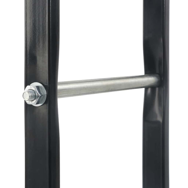 Brennholzregal Schwarz 40×25×200 cm Stahl