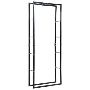 Brennholzregal Schwarz 80×25×200 cm Stahl