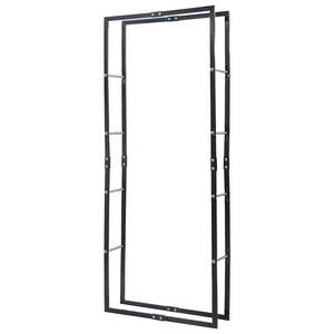 Brennholzregal Schwarz 80×25×200 cm Stahl