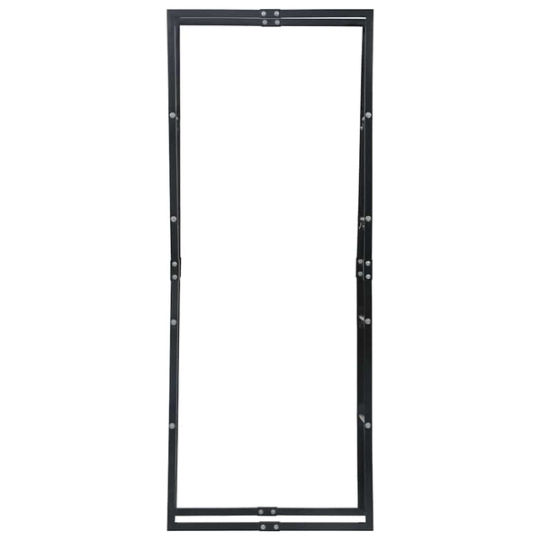 Brennholzregal Schwarz 80×25×200 cm Stahl