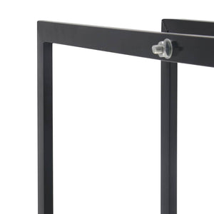 Brennholzregal Schwarz 80×25×200 cm Stahl